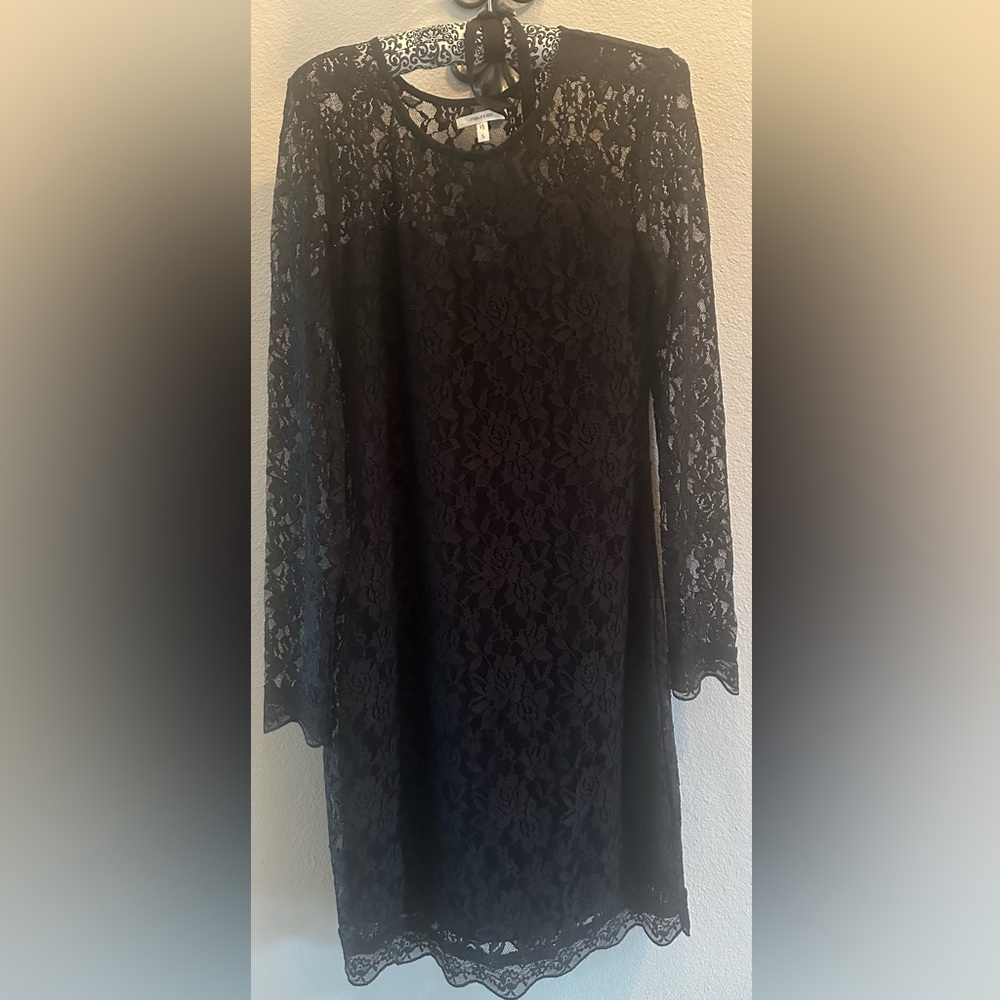 Maurices Black Lace Overlay Dress